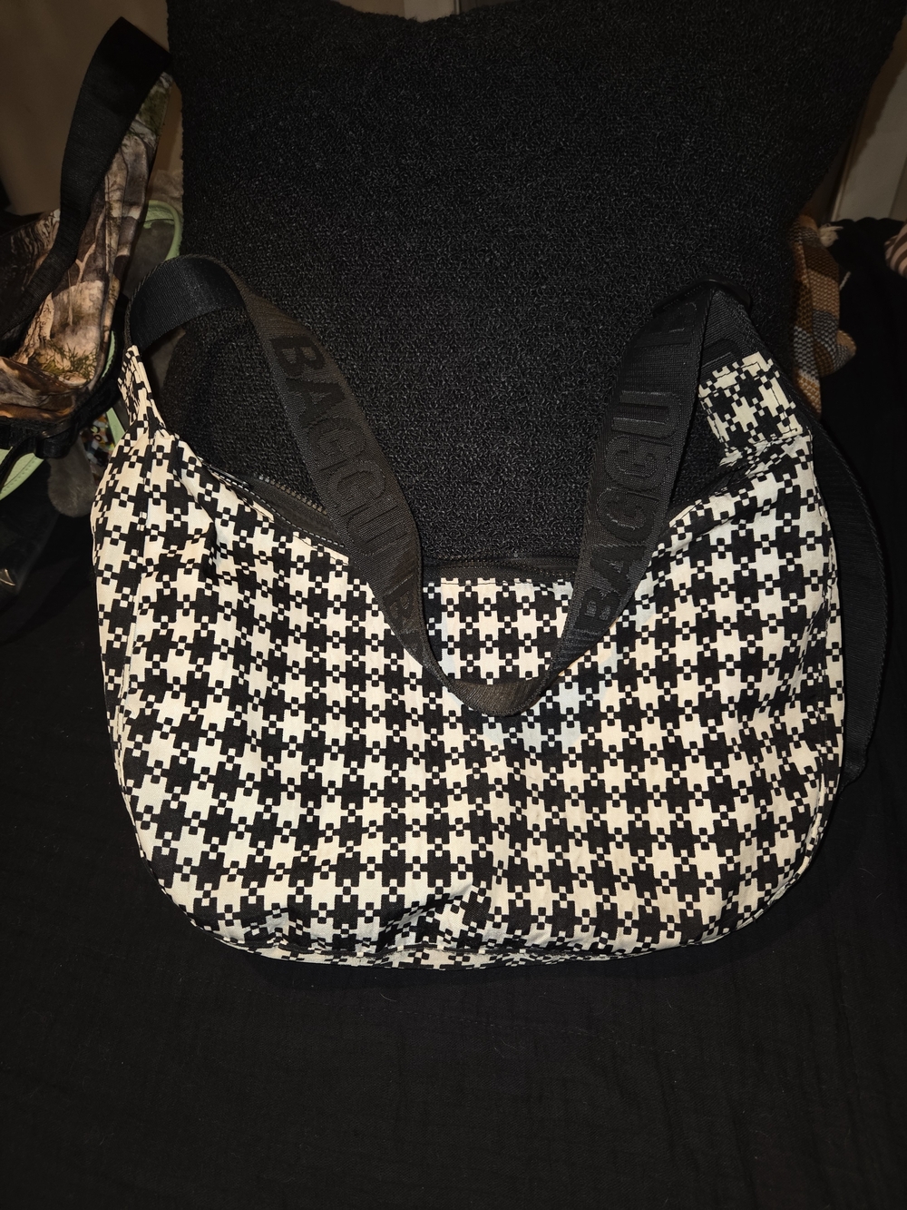 Baggu Medium Crescent Pixel Gingham